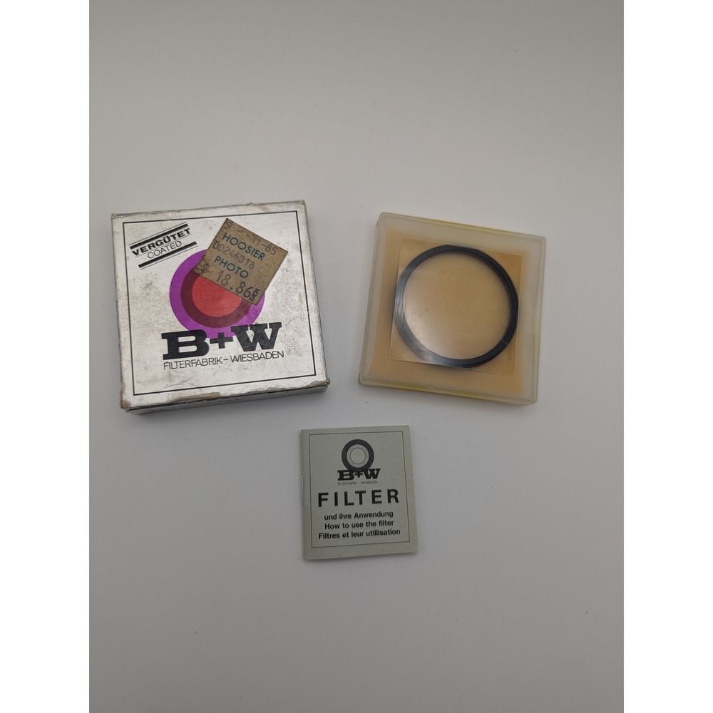 Vintage B+W 55mm UV‎ 010 Haze Lens Filter Made Germany w/ Box Instructions
